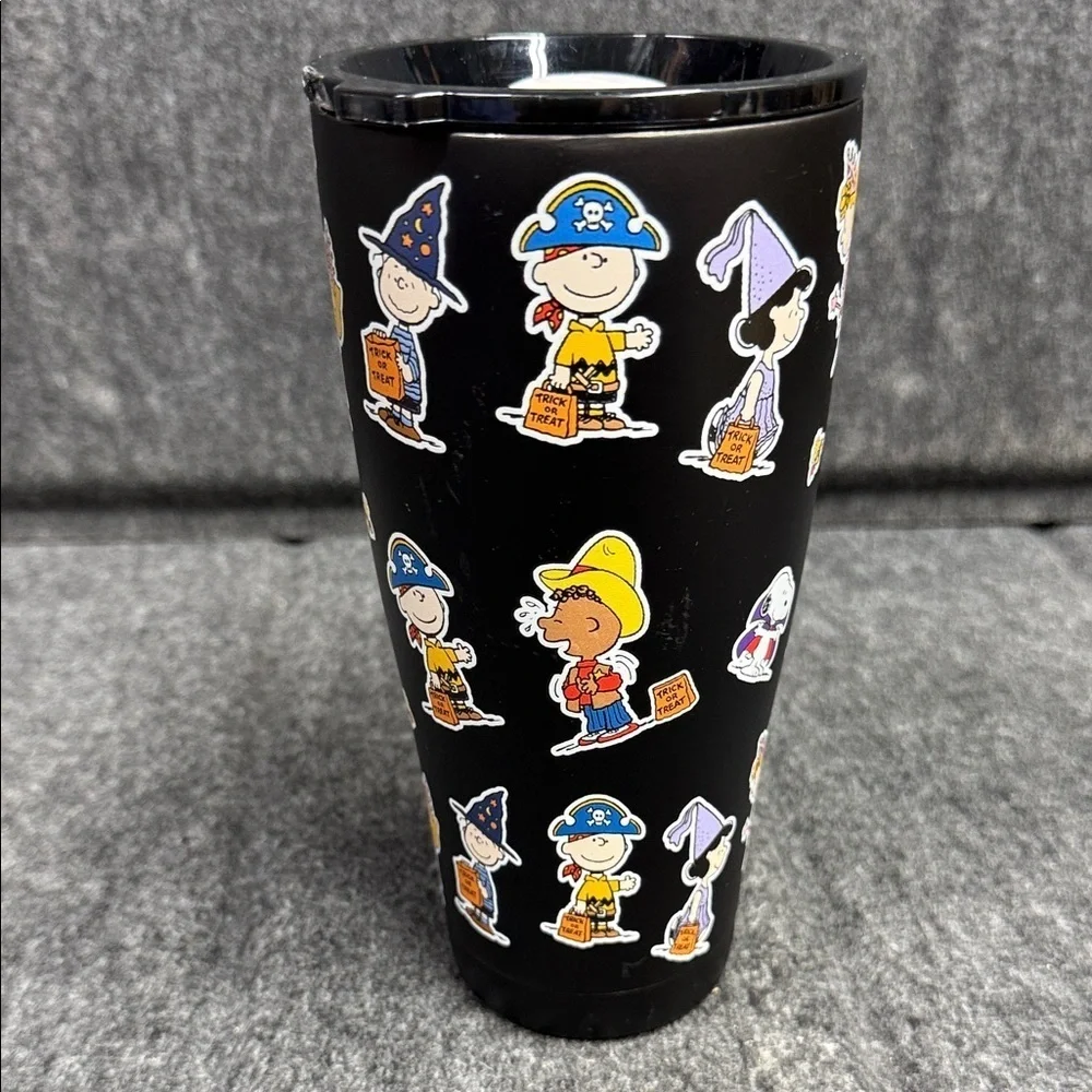 Peanuts Black Tumbler with Characters